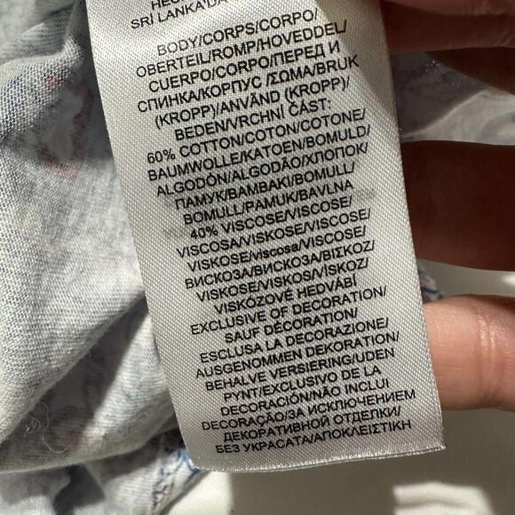 Lauren Ralph Lauren S Small PJ Pajama Set Long Sleeve Top / Pants Blue Pattern - Picture 10 of 11